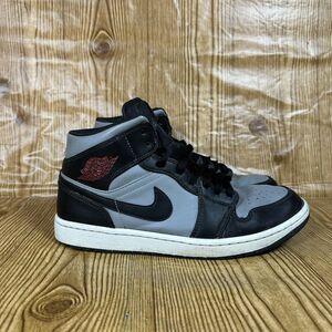Nike Air Jordan 1 Mid Shadow Gym Black Gray Red Men’s Size 10.5
